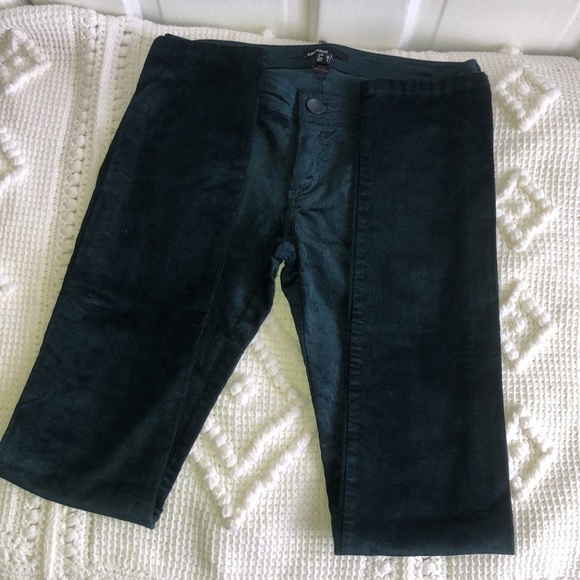 MANGO Basics Emerald Green Mid Rise Skinny Corduroy Pant Size 6 - Picture 2 of 10